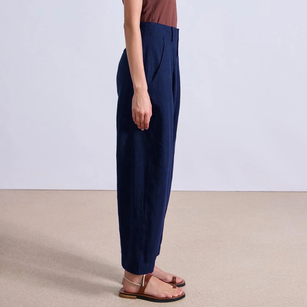 Apiece Apart Bari Crop Trouser in Indigo - Picture 2 of 9